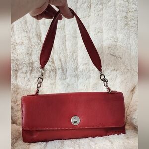 Marlo Chic Red Leather Shoulder Bag